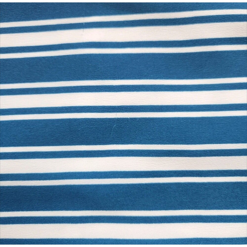 Banana Republic Fit & Flare Blue Striped Belted Sleeveless Summer Dress Size 4 - Picture 7 of 11